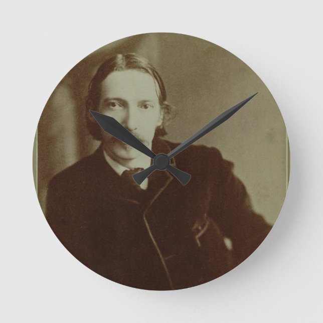 Portrait of Robert Louis Balfour Stevenson (1850-9 Round Clock (Front)