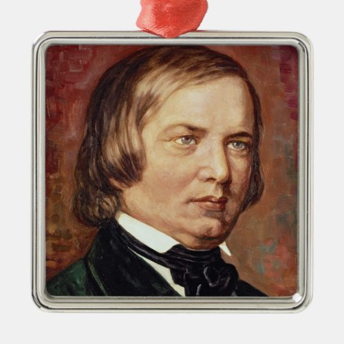 Portrait of Robert Schumann Metal Ornament