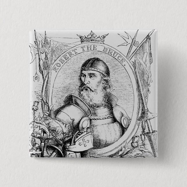 Portrait of Robert the Bruce Pinback Button (Front)