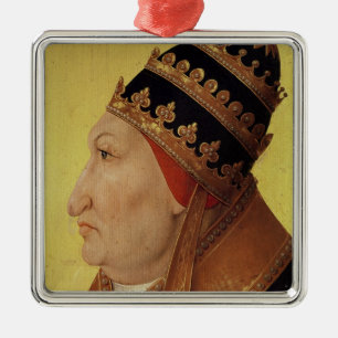 Portrait of Rodrigo Borgia Pope Alexander VI Metal Ornament