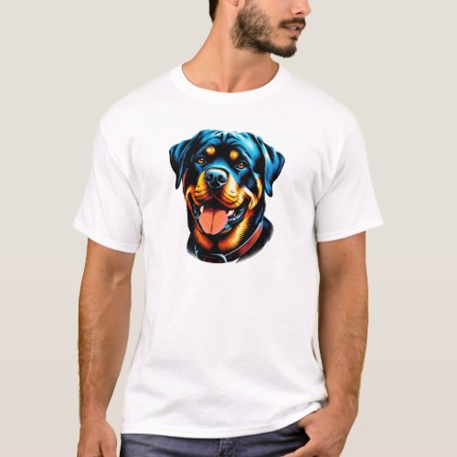 Portrait of Rottweiler breed T_Shirt