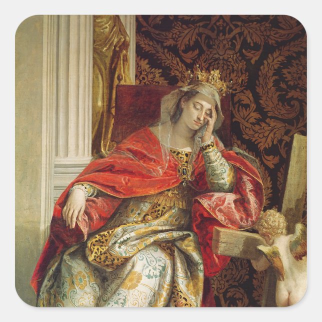 Portrait of Saint Helena Square Sticker (Front)