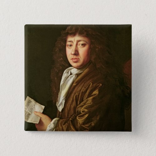 Portrait of Samuel Pepys  1666 Pinback Button