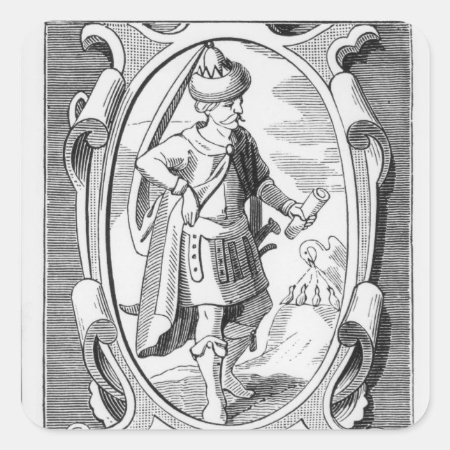 Portrait of Samuel Taylor Coleridge Square Sticker (Front)