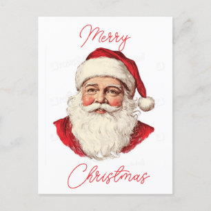 Portrait of Santa Claus Holiday Postcard