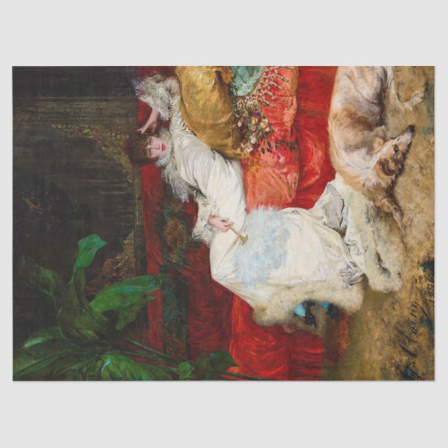 Portrait of Sarah Bernhardt by Georges Clairin Tissue Paper (Front)