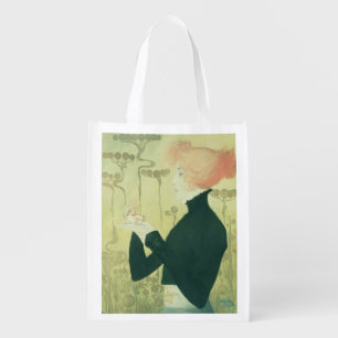Portrait of Sarah Bernhardt Reusable Grocery Bag