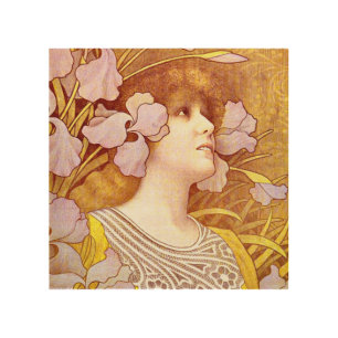 Portrait of Sarah Bernhardt Wood Wall Art