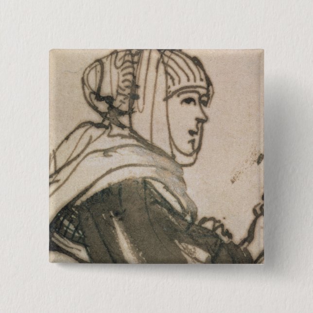 Portrait of Saskia, 1634 Pinback Button (Front)