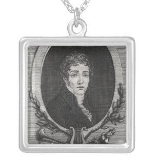 Portrait of Sebastian-Roch Nicolas Silver Plated Necklace