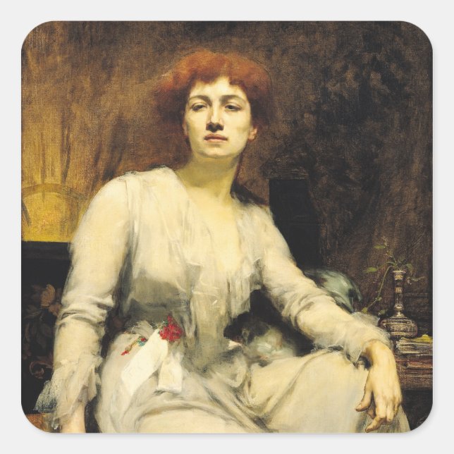 Portrait of Severine  1893 Square Sticker (Front)