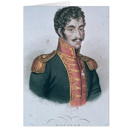 Portrait of Simon Bolivar Cards (Front)