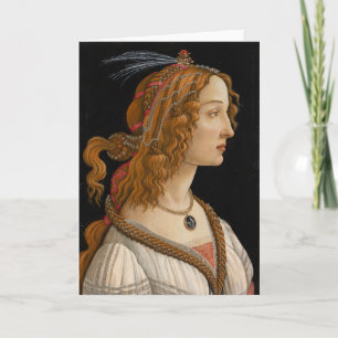 Portrait of Simonetta Vespucci Botticelli Card