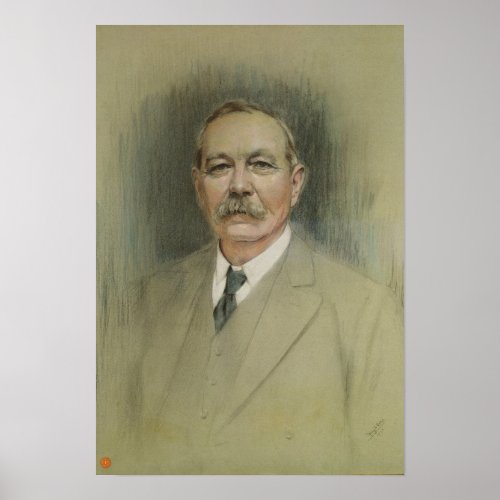 Portrait of Sir Arthur Conan Doyle Poster