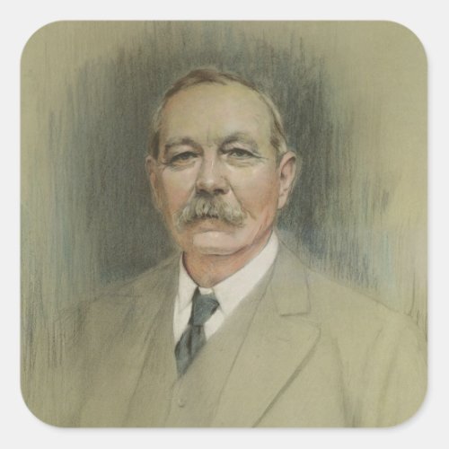 Portrait of Sir Arthur Conan Doyle Square Sticker