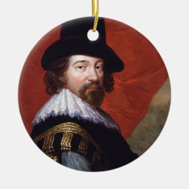Portrait of Sir Francis Bacon Viscount St Alban Ceramic Ornament (Front)