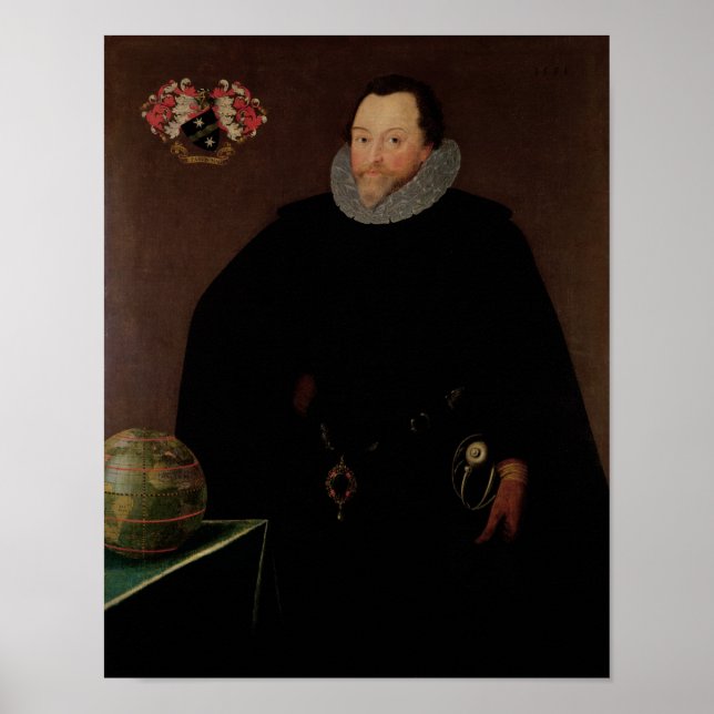 Portrait of Sir Francis Drake  1591 Poster (Front)