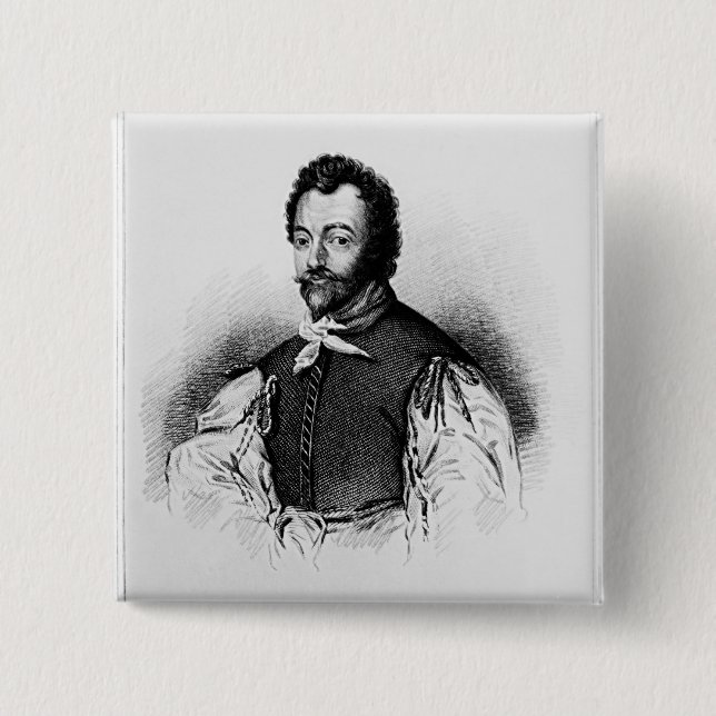 Portrait of Sir Francis Drake Button (Front)