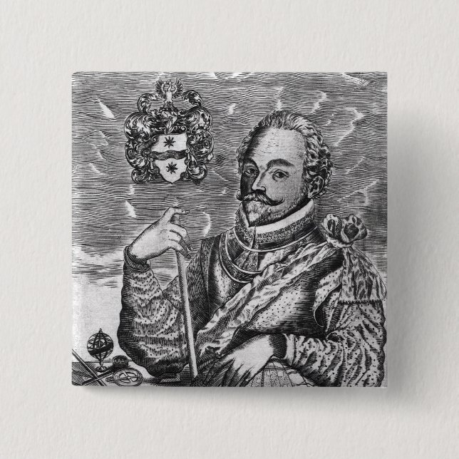 Portrait of Sir Francis Drake Pinback Button (Front)