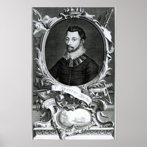 Portrait of Sir Francis Drake Poster