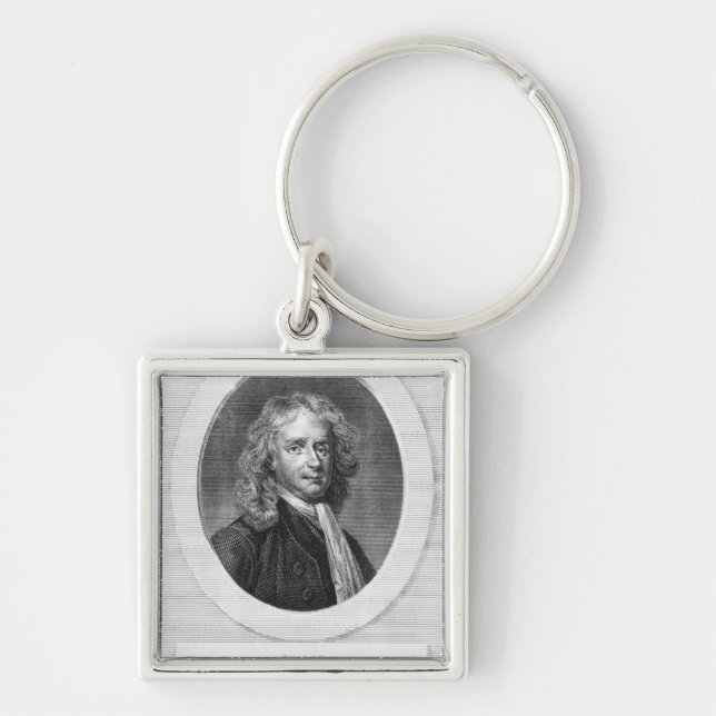 Portrait of Sir Isaac Newton Keychain (Front)
