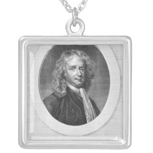 Portrait of Sir Isaac Newton Silver Plated Necklace