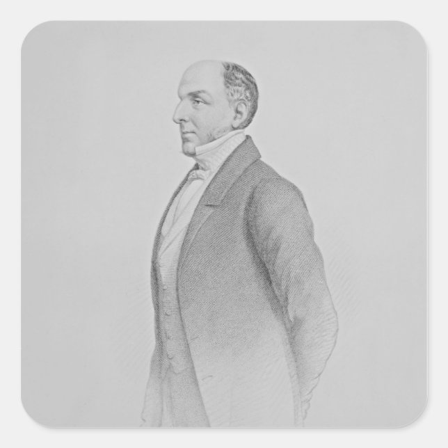 Portrait of Sir James R. G. Graham Square Sticker (Front)