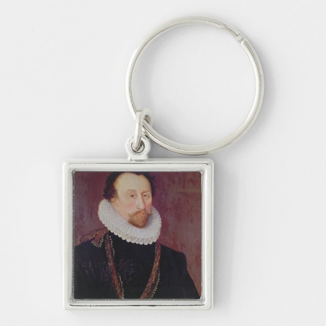 Portrait of Sir John Hawkins  1581 Keychain (Front)