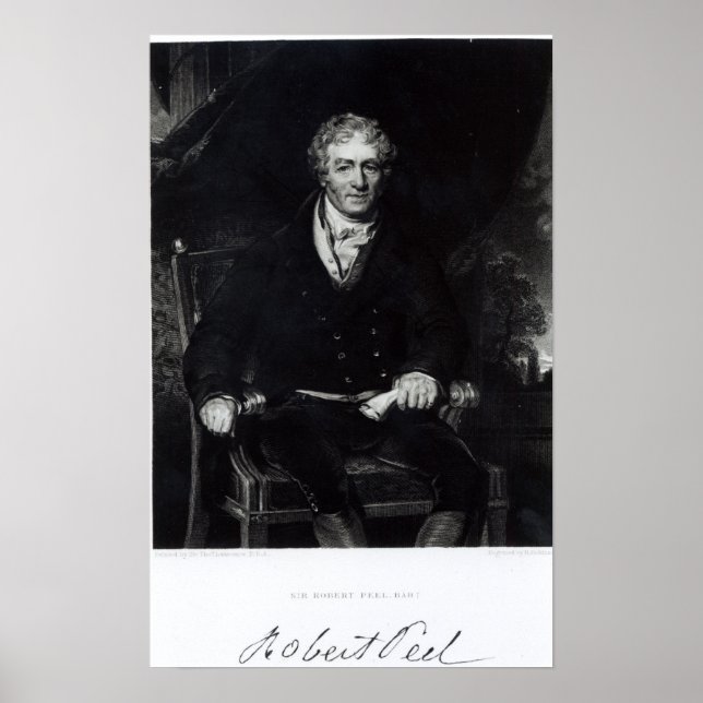 Portrait of Sir Robert Peel Poster (Front)