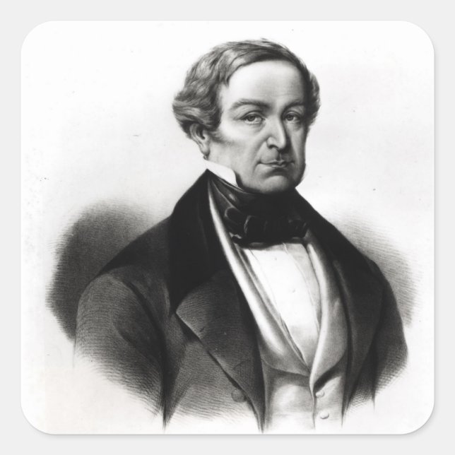 Portrait of Sir Robert Peel Square Sticker (Front)