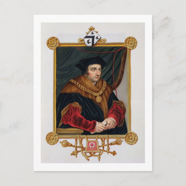 Portrait of Sir Thomas More (1478-1535) from 'Memo Postcard (Front)