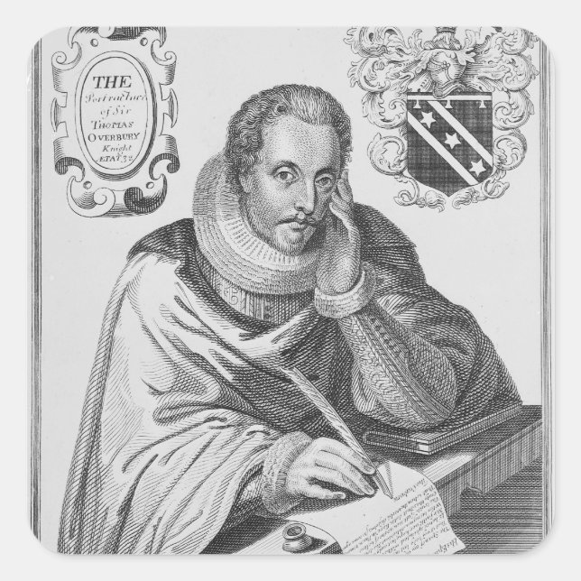 Portrait of Sir Thomas Overbury Square Sticker (Front)