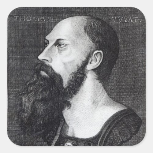 Portrait of Sir Thomas Wyatt Square Sticker