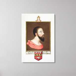 Portrait of Sir Thomas Wyatt the Younger (c.1521-5 Canvas Print