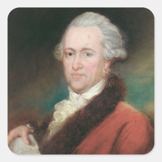 Portrait of Sir William Herschel  c.1795 Square Sticker (Front)