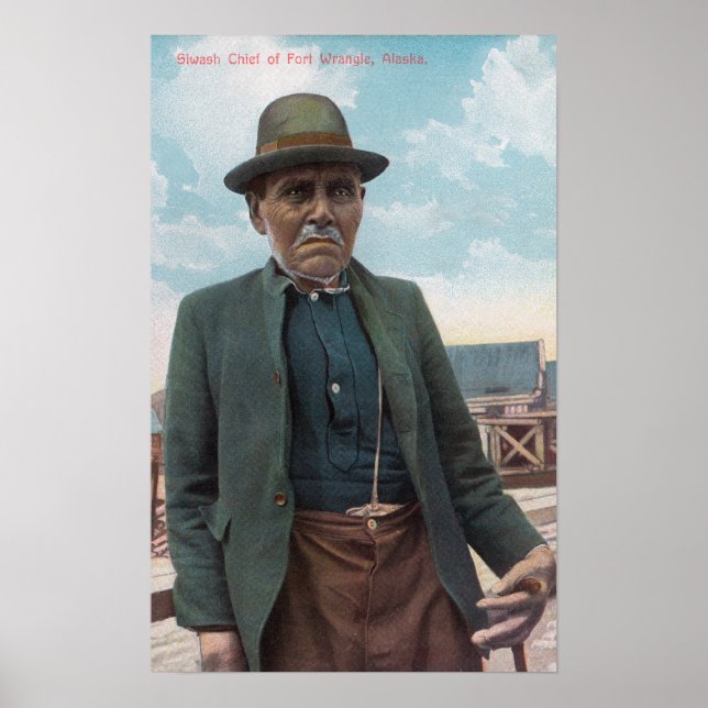 Portrait of Siwash Chief of Fort Wrangle Poster (Front)
