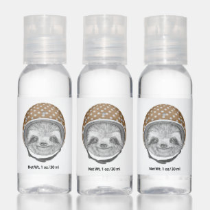 Portrait Of Sloth Motorcycle Helmet Hand Sanitizer