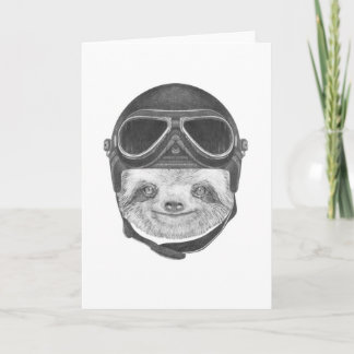 Portrait Of Sloth | Vintage Helmet Card