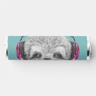 Portrait Of Sloth Wearing Headphones Breath Savers® Mints