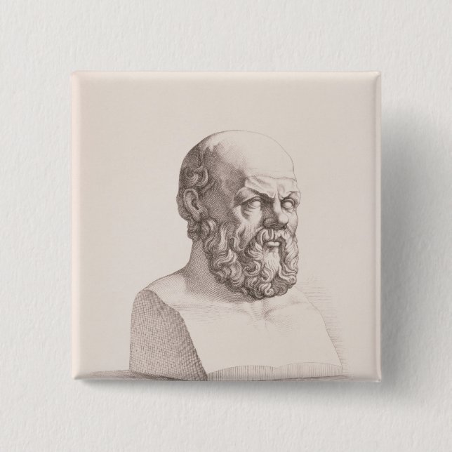Portrait of Socrates Pinback Button (Front)