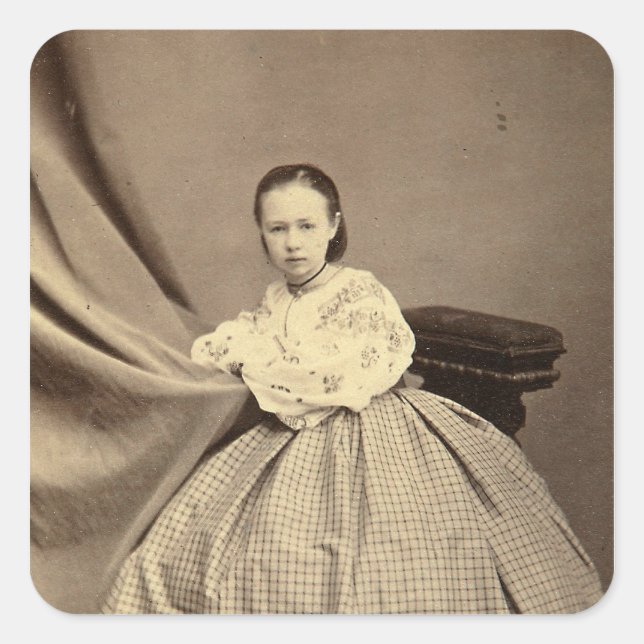 Portrait of Sophia Perovskaya Square Sticker (Front)