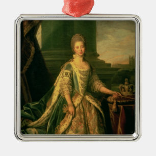Portrait of Sophie Charlotte Metal Ornament