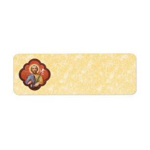 Portrait of St. Joseph in an Octofoil (TF 02) Label