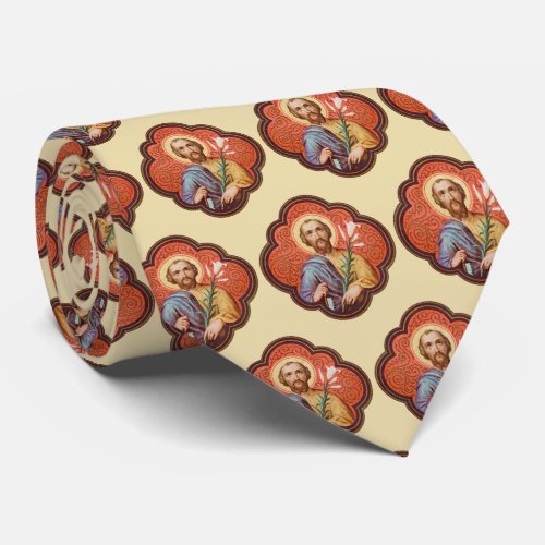 Portrait of St Joseph in an Octofoil TF 02 Neck Neck Tie