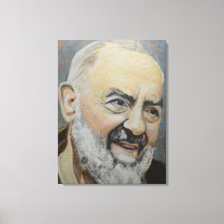 Portrait of St. Padre Pio Canvas Print