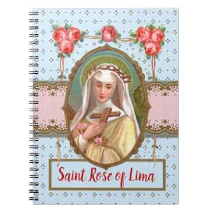 Portrait of St. Rose Draped with Roses (M 024a) Notebook