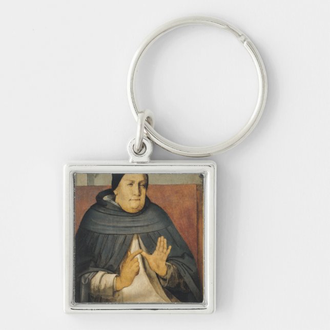 Portrait of St. Thomas Aquinas  c.1475 Keychain (Front)