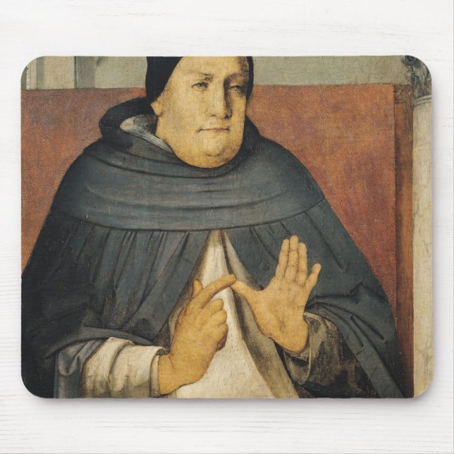Portrait of St. Thomas Aquinas  c.1475 Mouse Pad (Front)