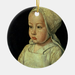 Portrait of Suzanne of Bourbon (1491-1521) daughte Ceramic Ornament