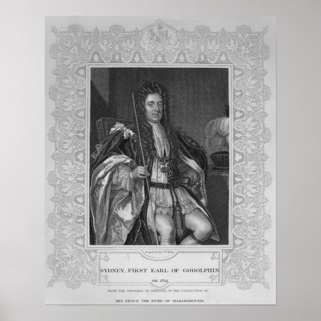 Portrait of Sydney, First Earl of Godolphin Poster (Front)